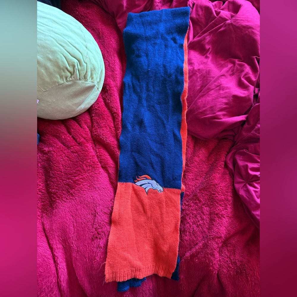 Denver Broncos Orange and Blue Scarf